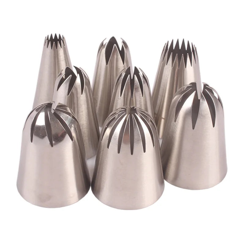 8pcs Large Metal Cookies Tip Sets