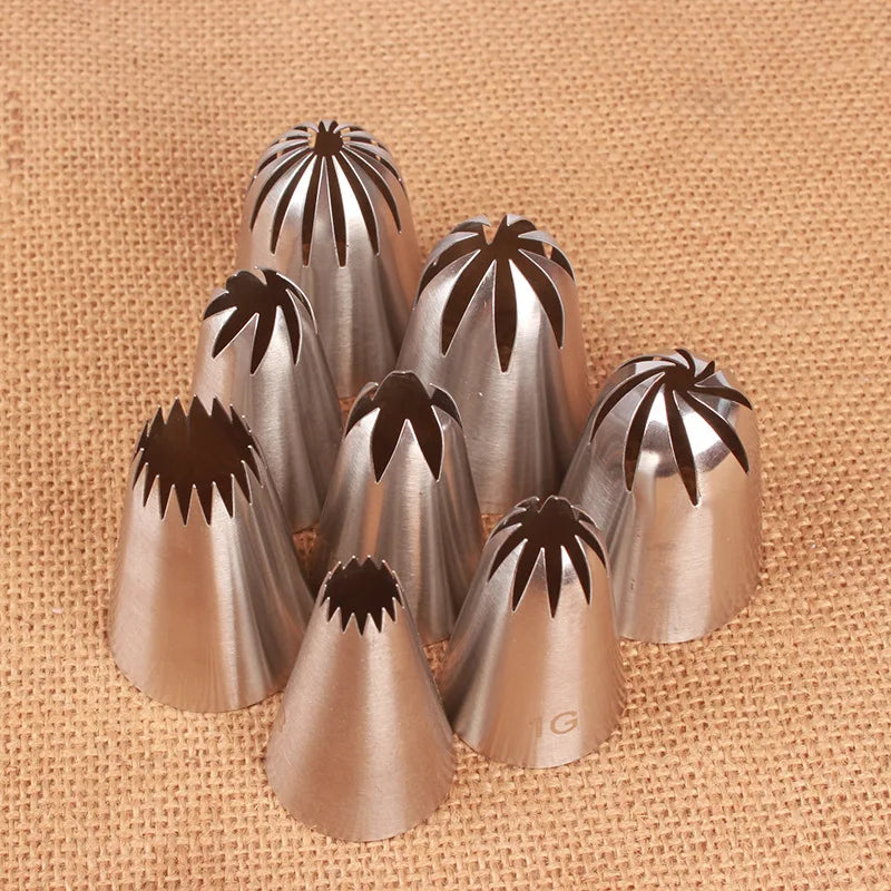 8pcs Large Metal Cookies Tip Sets