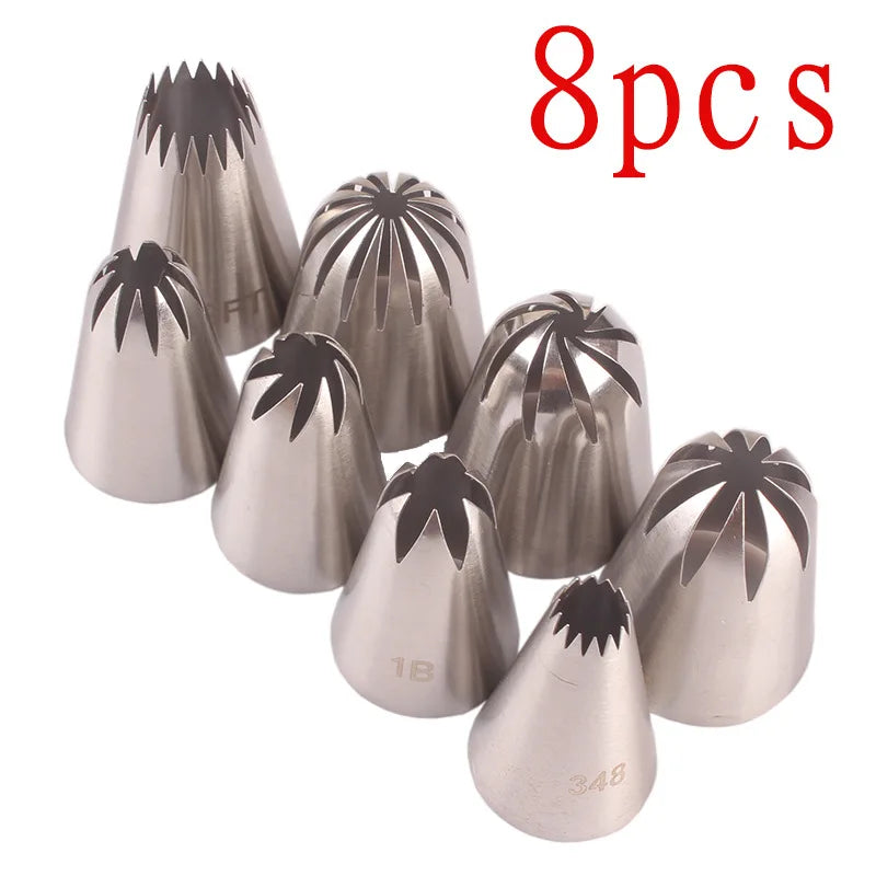 8pcs Large Metal Cookies Tip Sets