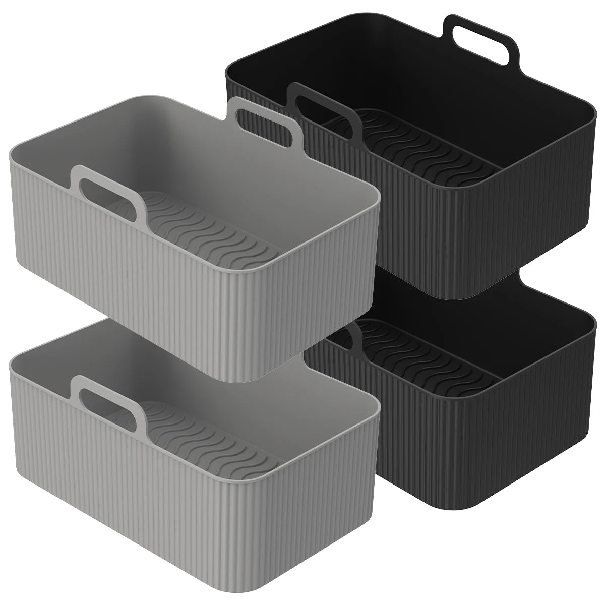 2PCS Air Fryer Silicone Tray Dish