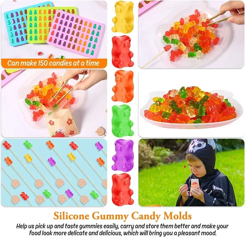 50 Grids Gummy Bear Mold Silicone Tray