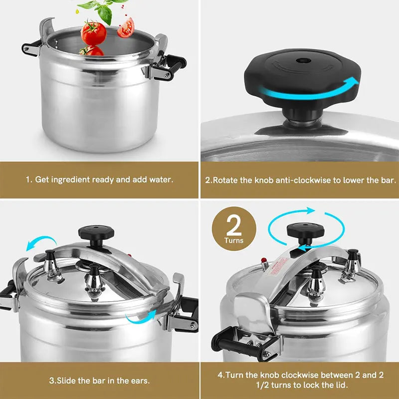 Aluminum 3L/4L/5L/7L Capacity Pressure Cooker