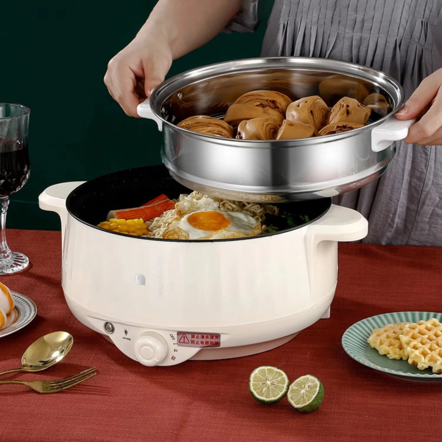 Convenient, Versatile Double Layer Non-Stick Compact Rice Cooker