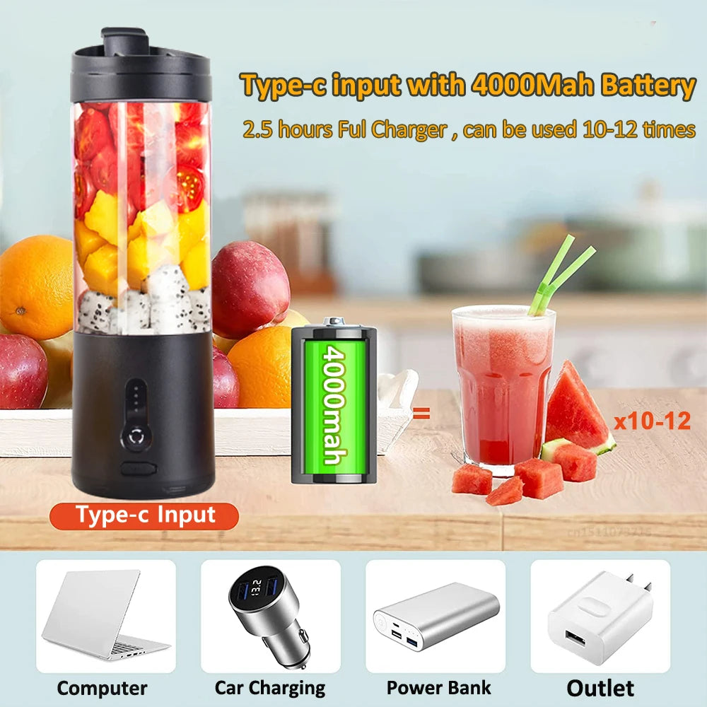 Rechargeable Mini Portable Electric Fruit Juicer