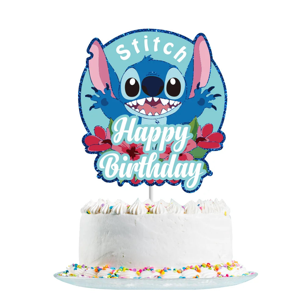 Pink Lilo & Stitch Cake Topper