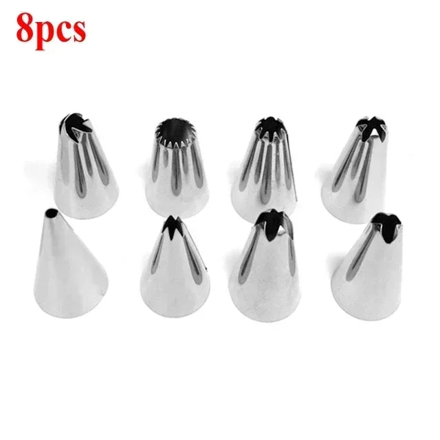 8/10/16Pcs/Set Silicone Pastry Bag Tips