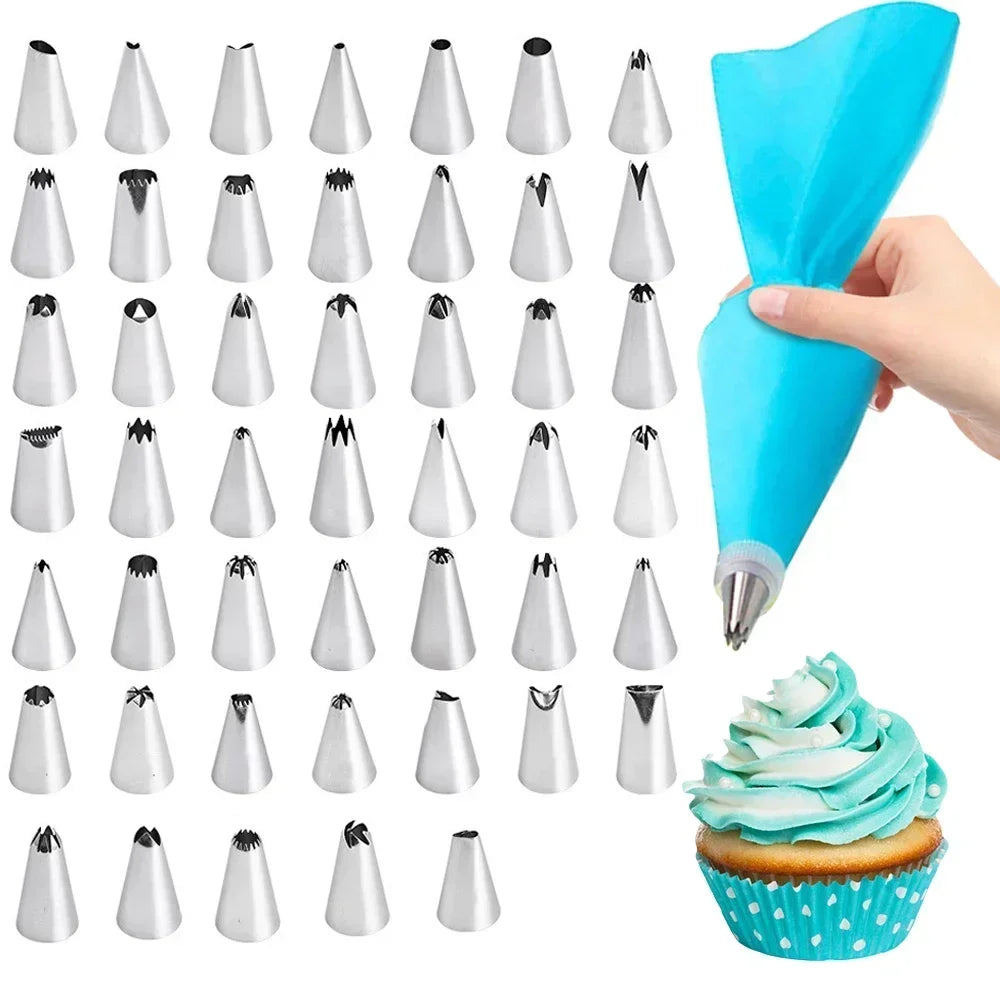 8/10/16Pcs/Set Silicone Pastry Bag Tips
