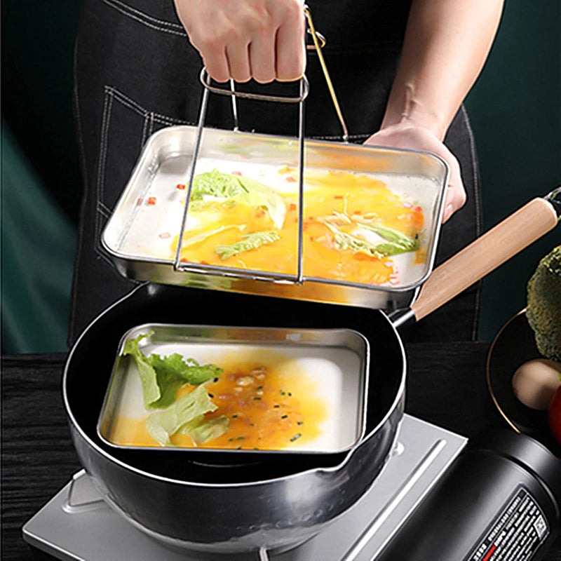 Kitchen Rectangle Stainless Steel Food Storage Serving Trays