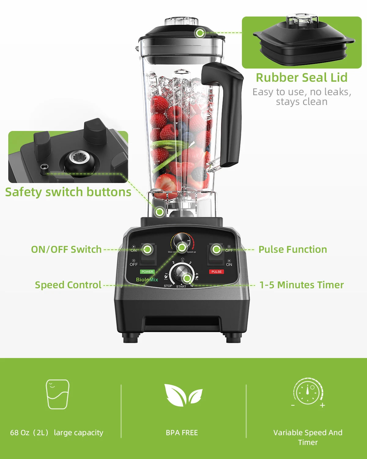 3HP 2200W Heavy Duty Commercial Grade Juicer