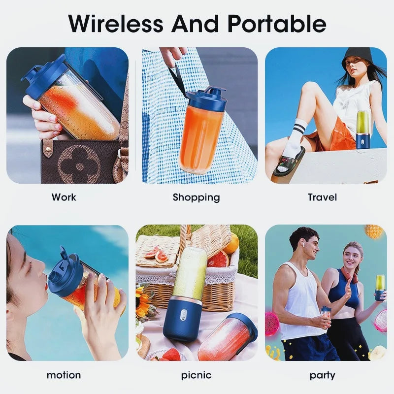 Portable Juicer turns fruits and vegetables into delicious juices