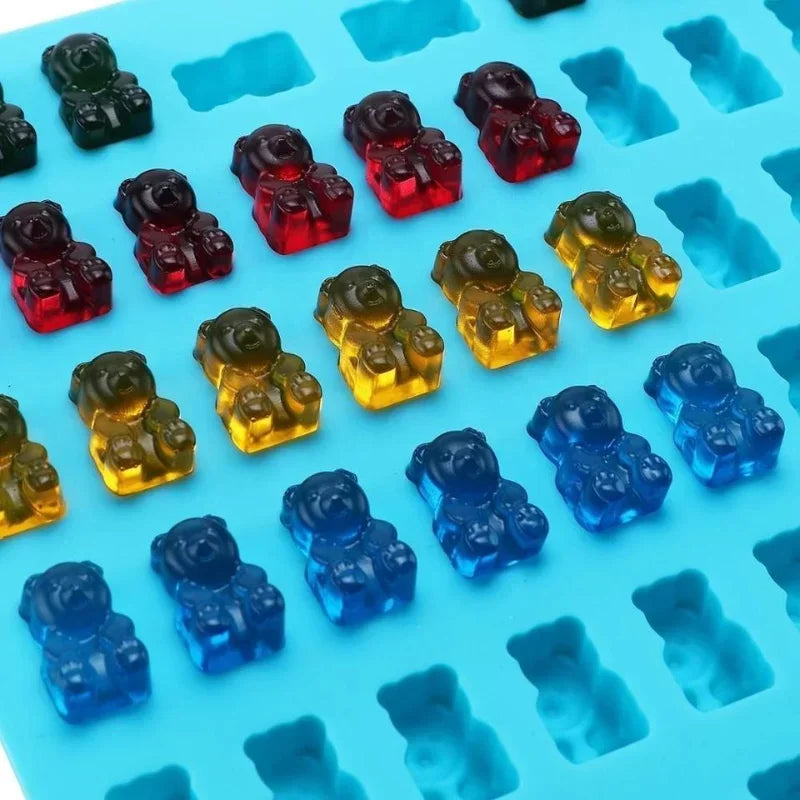 50 Grids Gummy Bear Mold Silicone Tray