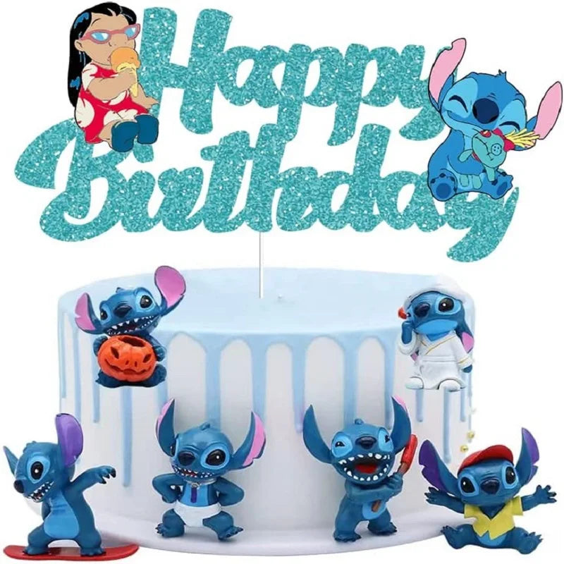 Pink Lilo & Stitch Cake Topper