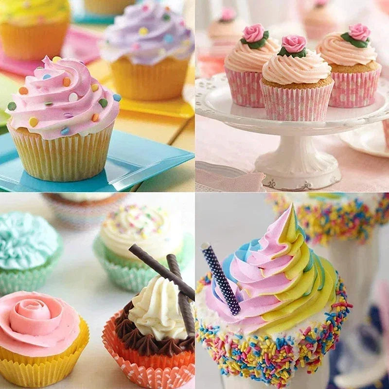 8/10/16Pcs/Set Silicone Pastry Bag Tips