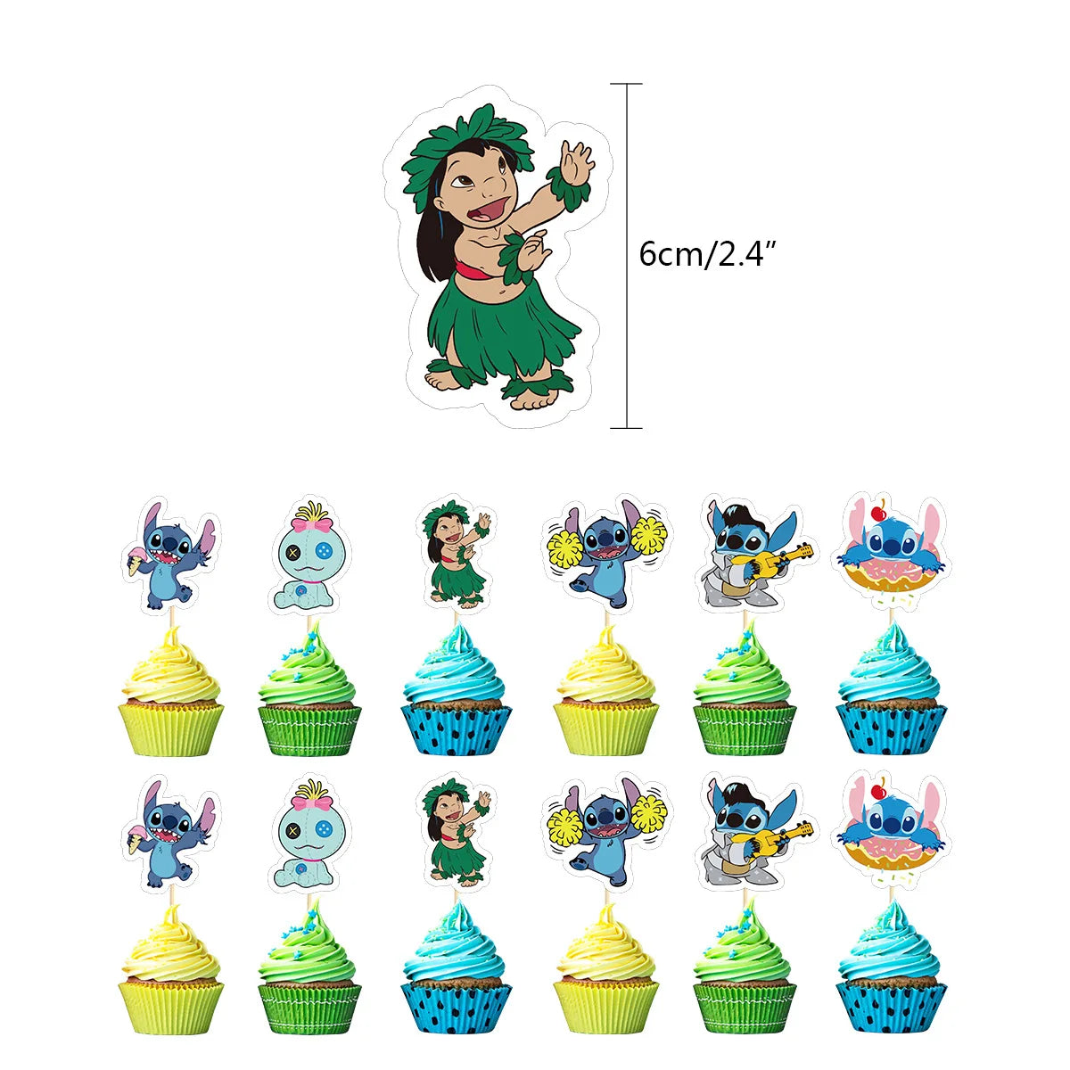 Pink Lilo & Stitch Cake Topper