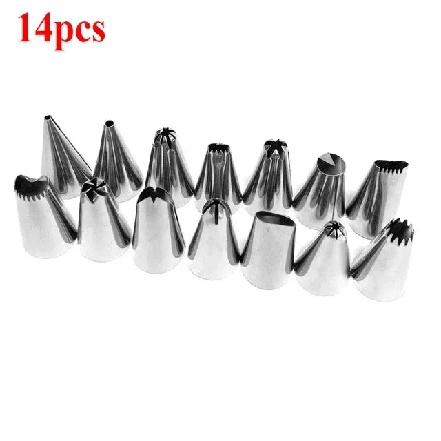 8/10/16Pcs/Set Silicone Pastry Bag Tips