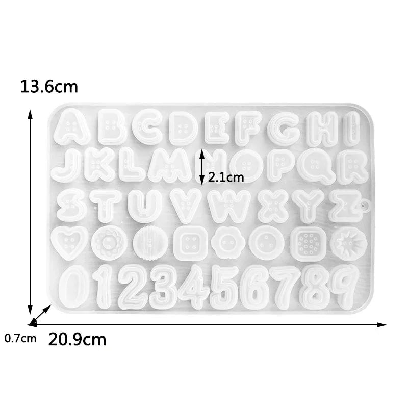 Alphabet Epoxy Resin Silicone Mold