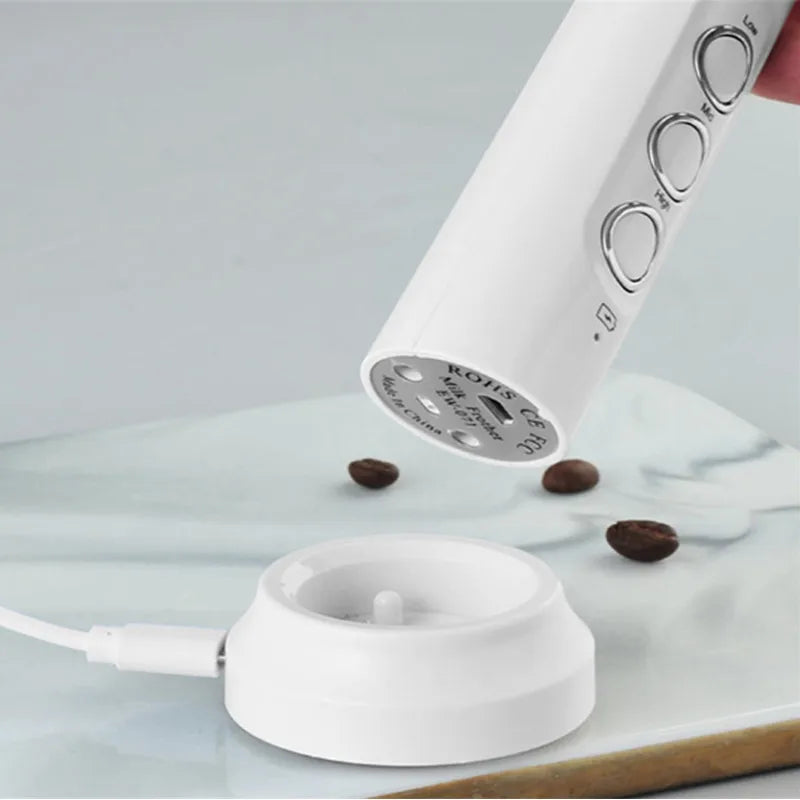 3 In 1 Electric Milk Frother Rechargeable