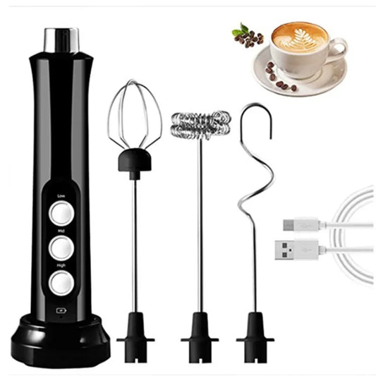 3 In 1 Electric Milk Frother Rechargeable