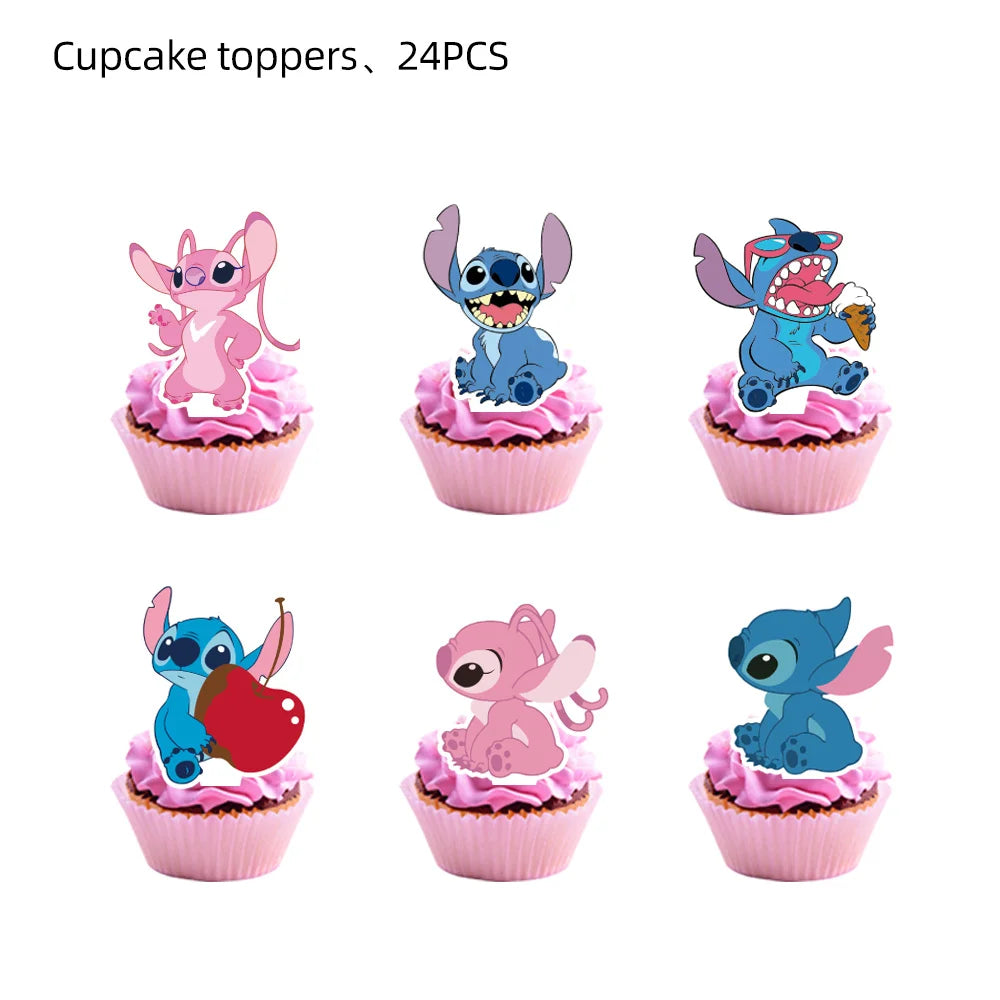 Pink Lilo & Stitch Cake Topper