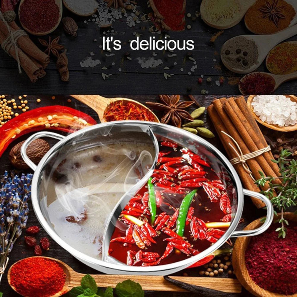 28/30cm Hot Pot Twin Divided Stainless Steel