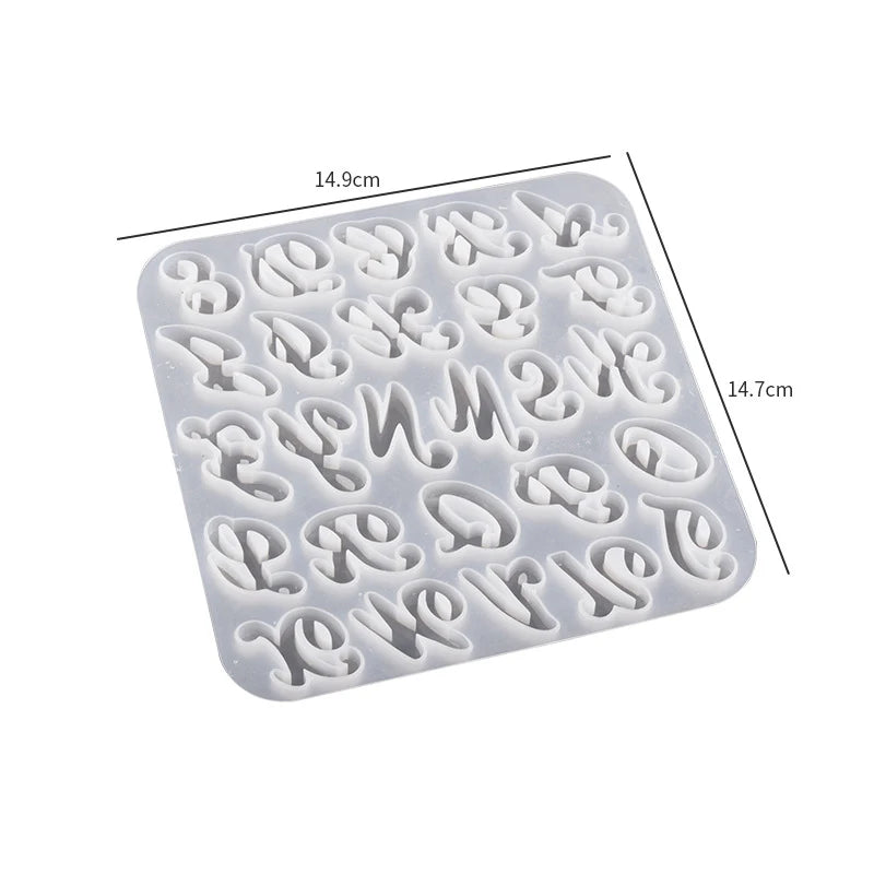 Alphabet Epoxy Resin Silicone Mold