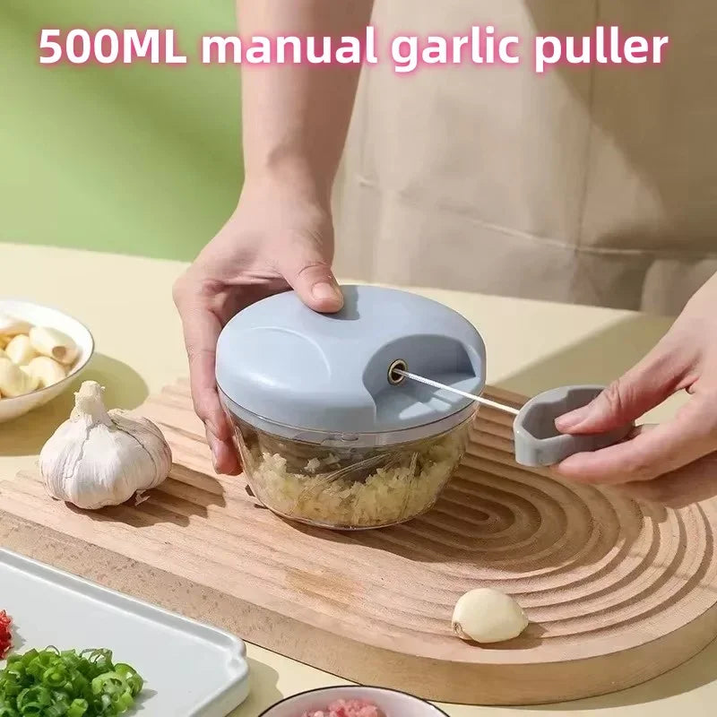 500ML Manual Meat Mincer - Garlic Chopper