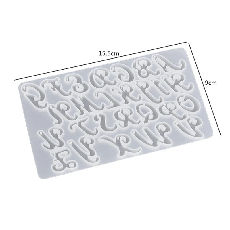 Alphabet Epoxy Resin Silicone Mold