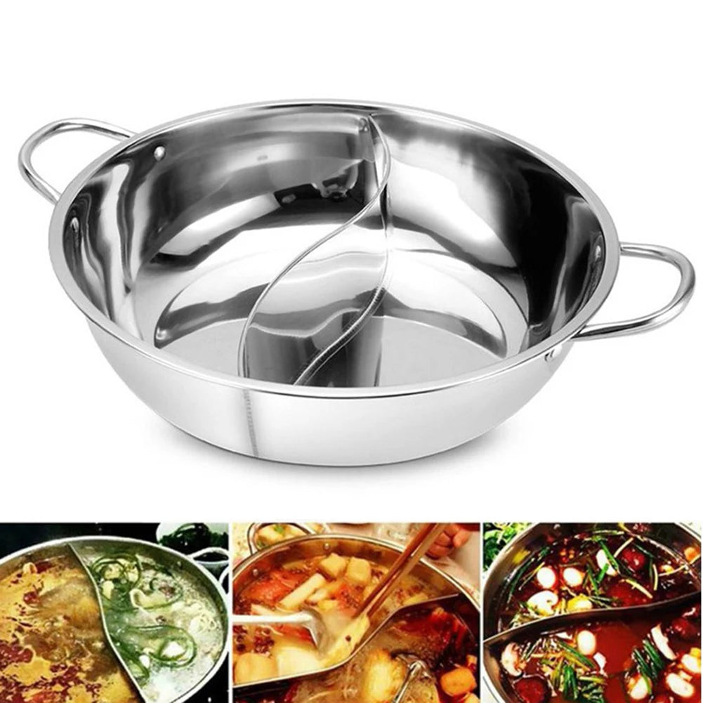28/30cm Hot Pot Twin Divided Stainless Steel