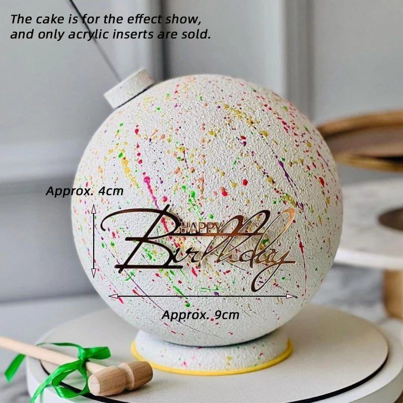 1/3/5pcs Acrylic Birthday Queen Gold Cake Topper