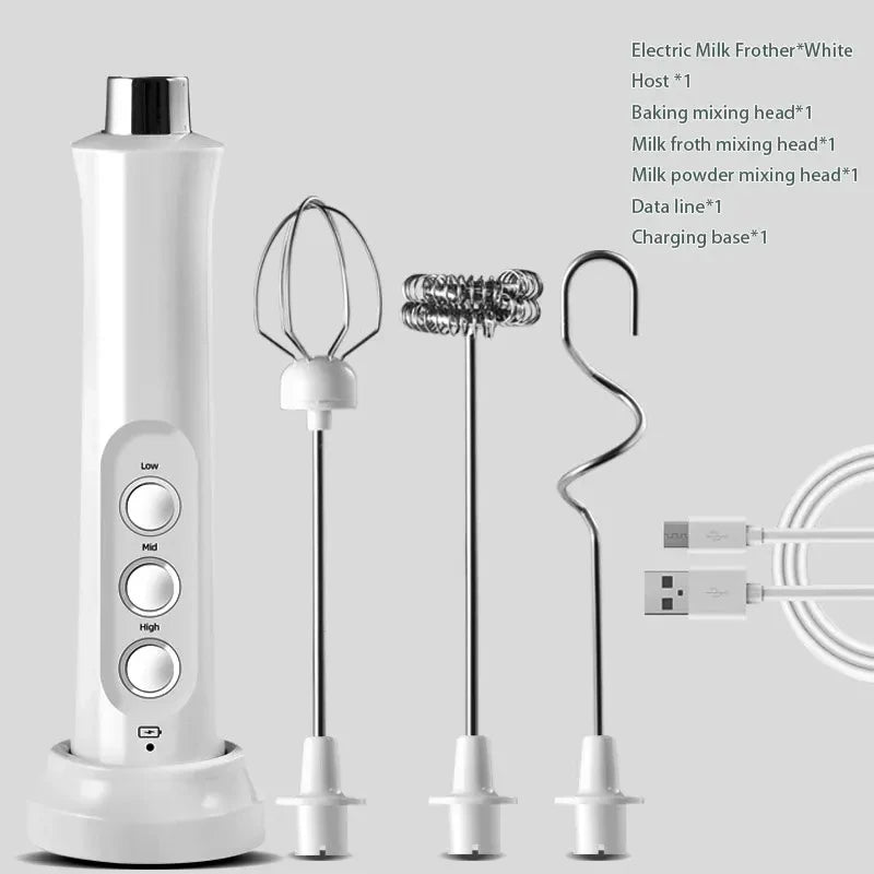 3 In 1 Electric Milk Frother Rechargeable