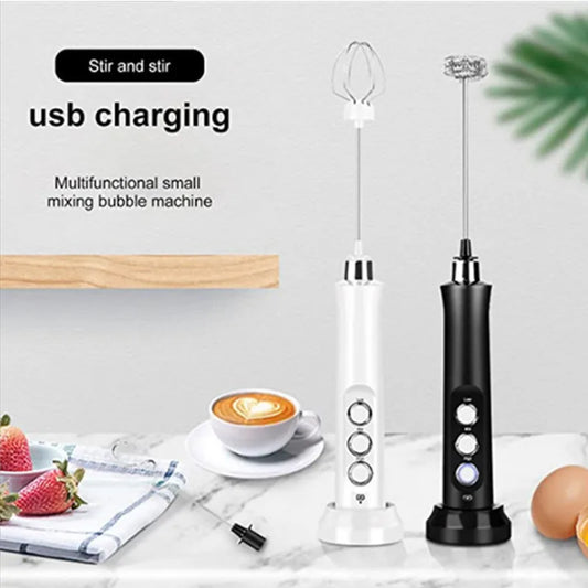 3 In 1 Electric Milk Frother Rechargeable
