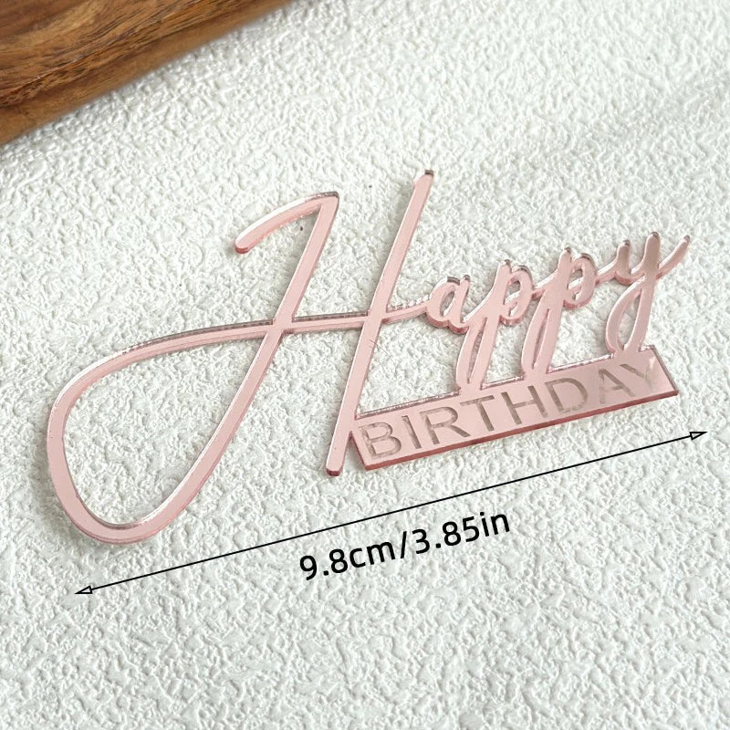 1/3/5pcs Acrylic Birthday Queen Gold Cake Topper