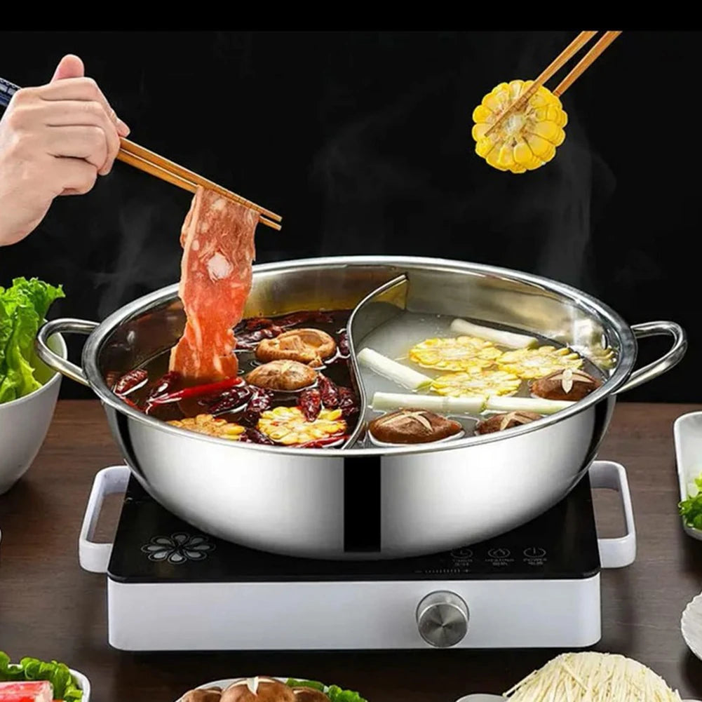 28/30cm Hot Pot Twin Divided Stainless Steel