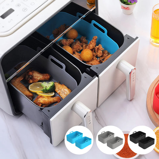 2PCS Air Fryer Silicone Tray Dish